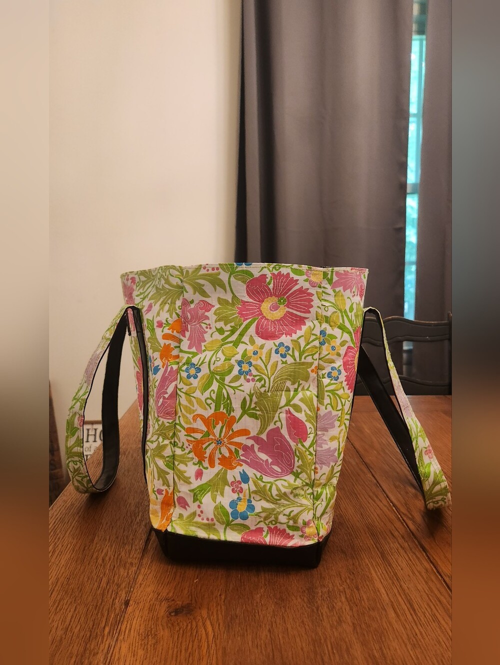 SCOUT Floral Canvas Tote in Pink, Green, Orange, Blue & Black - Picture 7 of 8